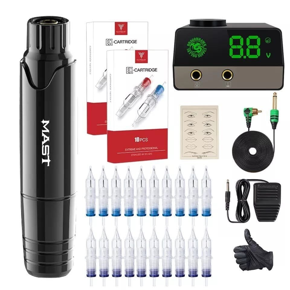 Mast P10 Dövme ve kalıcı makyaj seti -Siyah