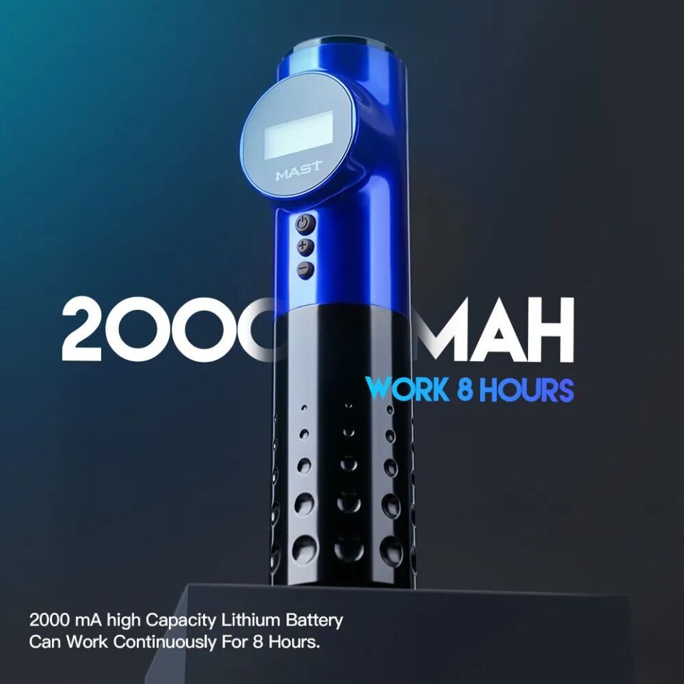 Mast Archer wireless dövme makinesi 3.5mm-4.2mm stroke