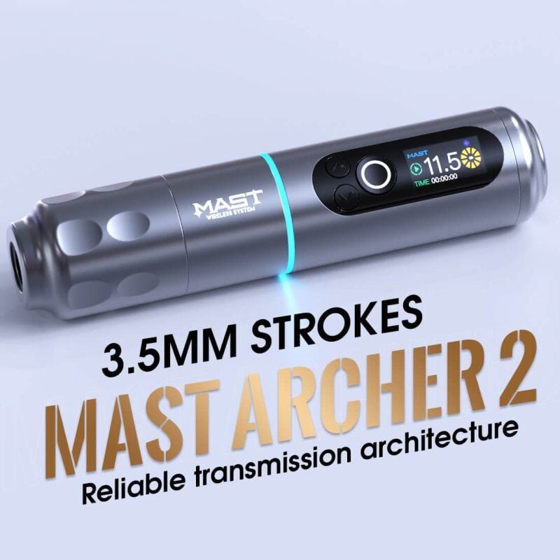 Mast Archer 2 wireless pen dövme makinesi seti 3.5mm stroke