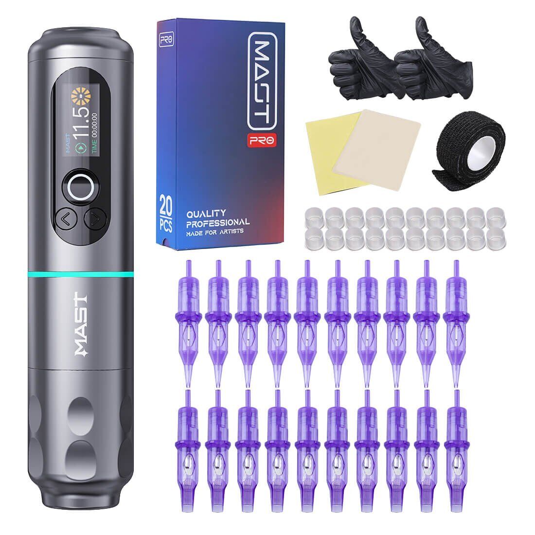Mast Archer 2 wireless pen dövme makinesi seti 3.5mm stroke