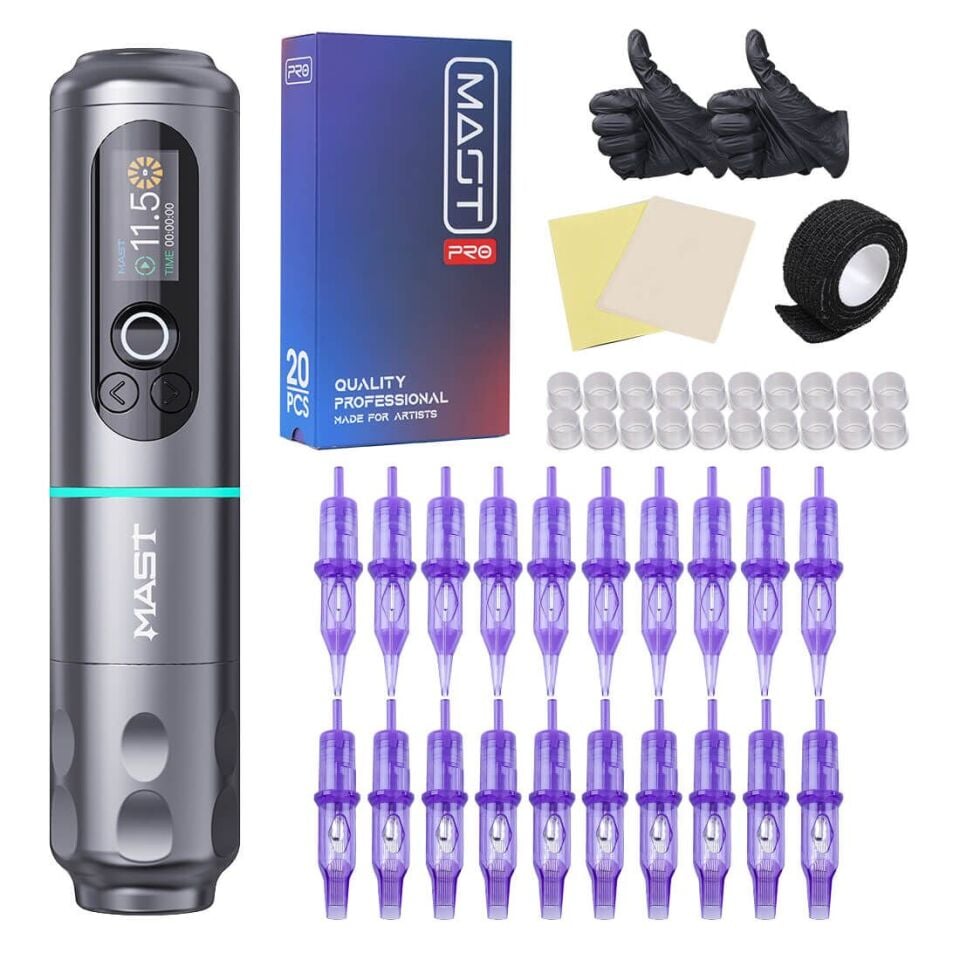 Mast Archer 2 wireless pen dövme makinesi seti 3.5mm stroke