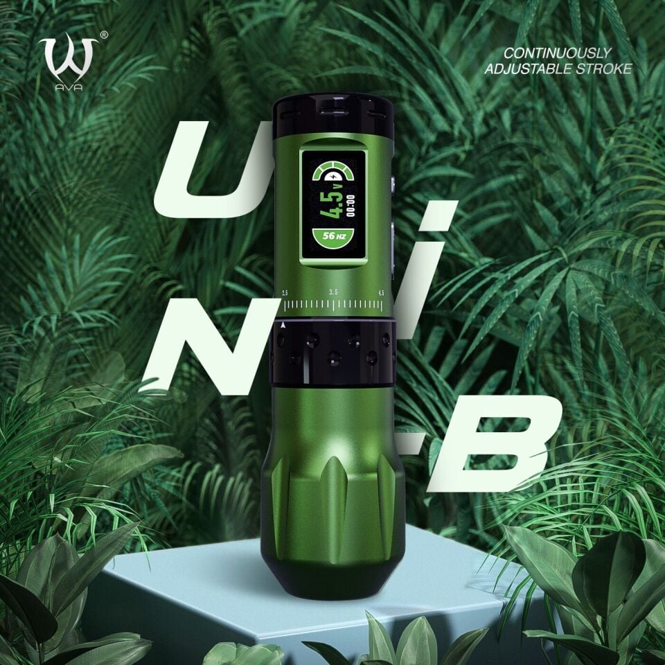 AVA UNI-B Wireless pen dövme makinesi 2.5-4.5mm storke GREEN