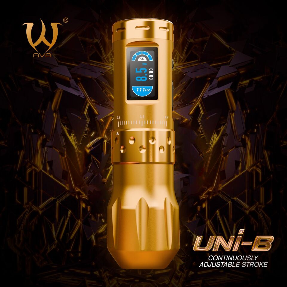 AVA UNI-B Wireless pen dövme makinesi 2.5-4.5mm storke GOLD