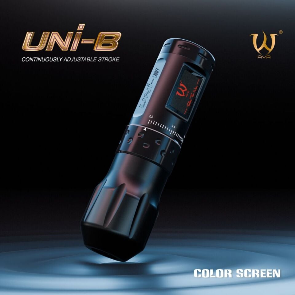 AVA UNI-B Wireless pen dövme makinesi 2.5-4.5mm storke BLACK