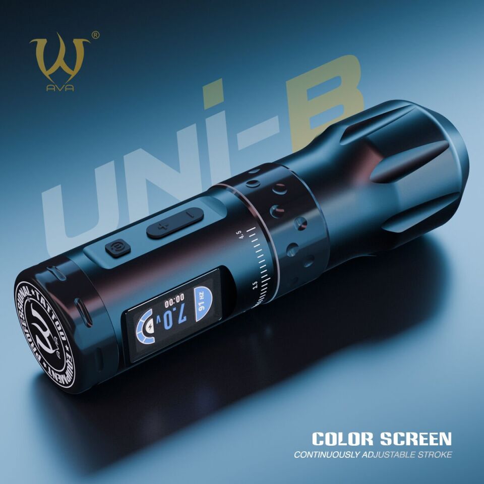 AVA UNI-B Wireless pen dövme makinesi 2.5-4.5mm storke BLACK