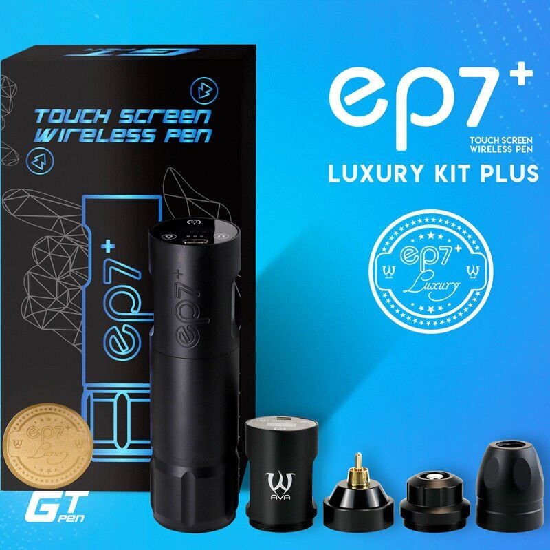 AVA EP7+ GT Wireless pen dövme makinesi 3.5-4.2mm storke BLACK