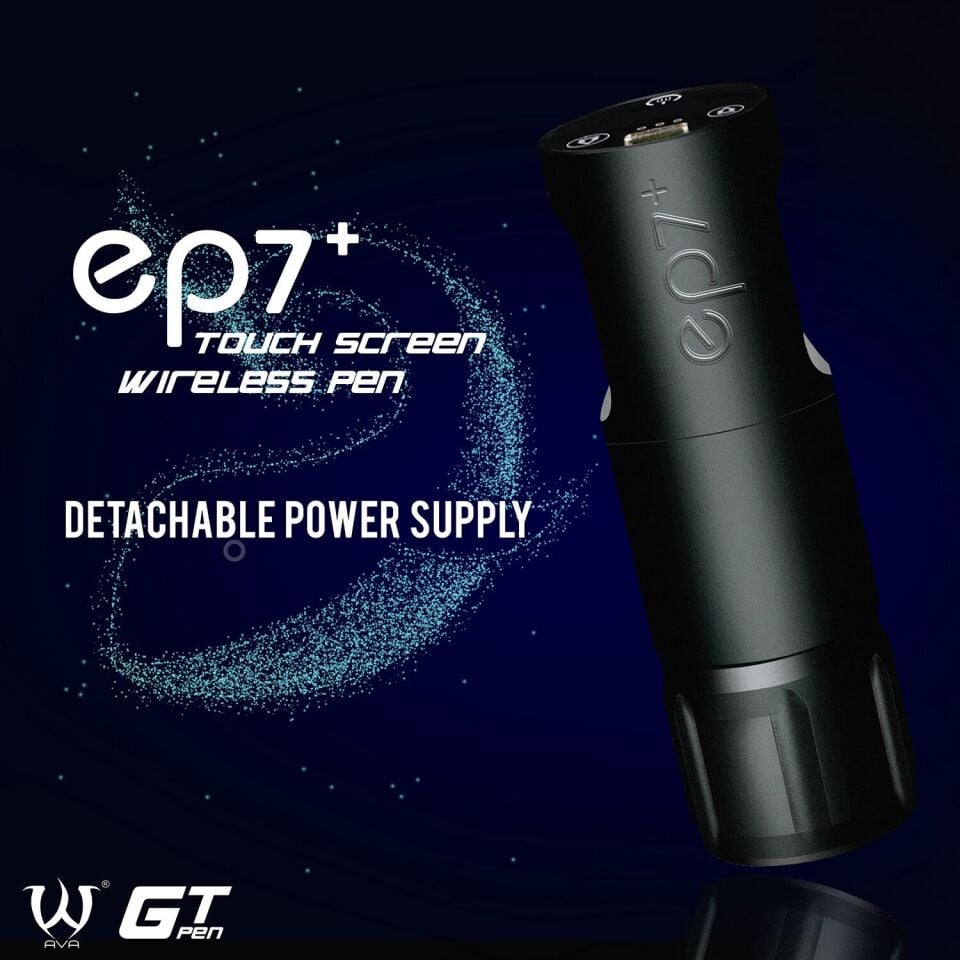 AVA EP7+ GT Wireless pen dövme makinesi 3.5-4.2mm storke BLACK