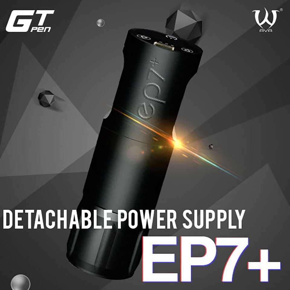 AVA EP7+ GT Wireless pen dövme makinesi 3.5-4.2mm storke BLACK