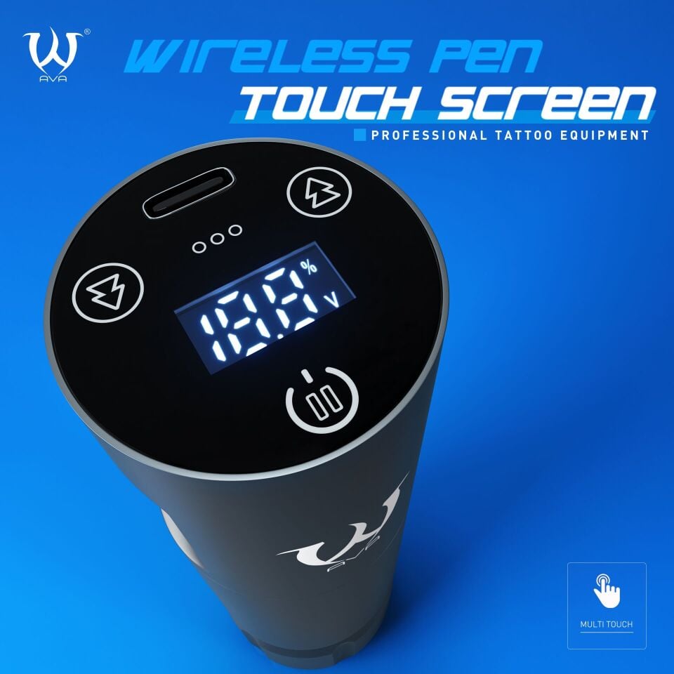 AVA EP7+ GT Wireless pen dövme makinesi 3.5-4.2mm storke BLACK