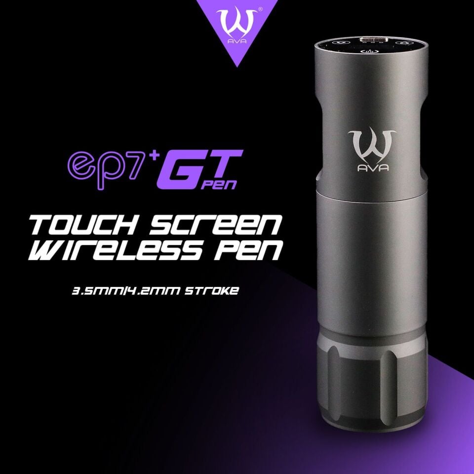 AVA EP7+ GT Wireless pen dövme makinesi 3.5-4.2mm storke GREY