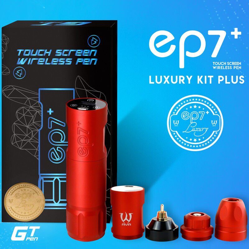AVA EP7+ GT Wireless pen dövme makinesi 3.5-4.2mm storke RED