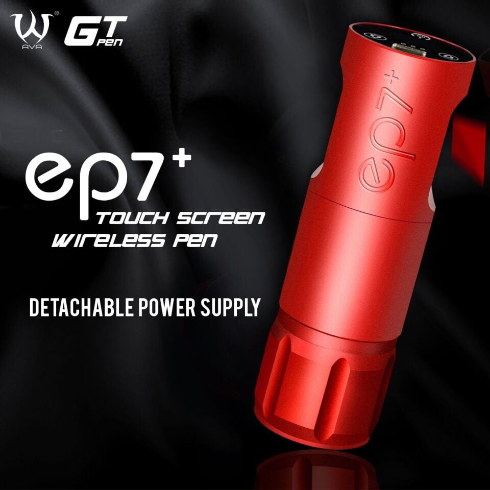 AVA EP7+ GT Wireless pen dövme makinesi 3.5-4.2mm storke RED