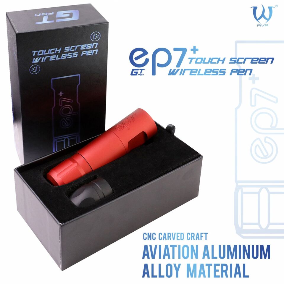 AVA EP7+ GT Wireless pen dövme makinesi 3.5-4.2mm storke RED