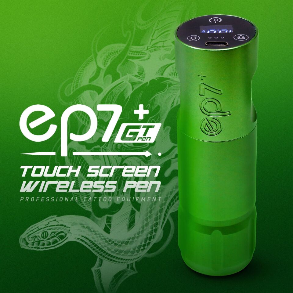 AVA EP7+ GT Wireless pen dövme makinesi 3.5-4.2mm storke GREEN