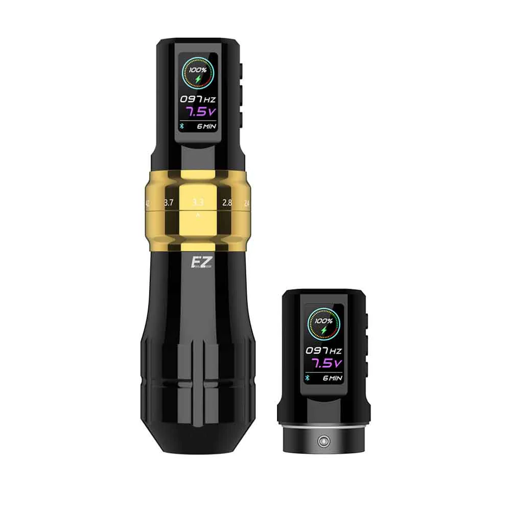EZ PEN EP3 Wireless dövme makinesi, 2 Bataryalı model YELLOW