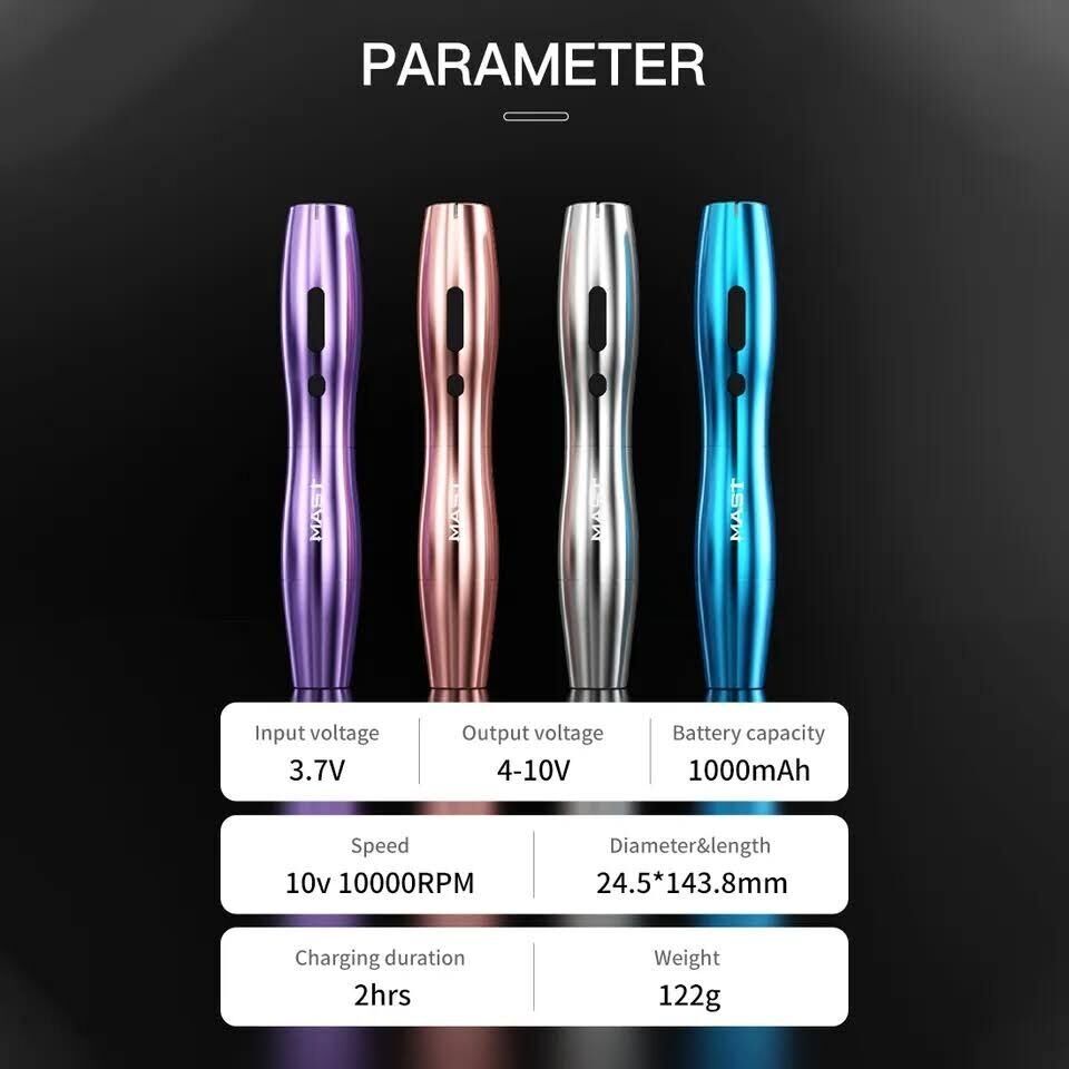 Mast P20 Kablosuz Kalıcı Makyaj ve Dövme Makinesi - 2.5mm Stroke