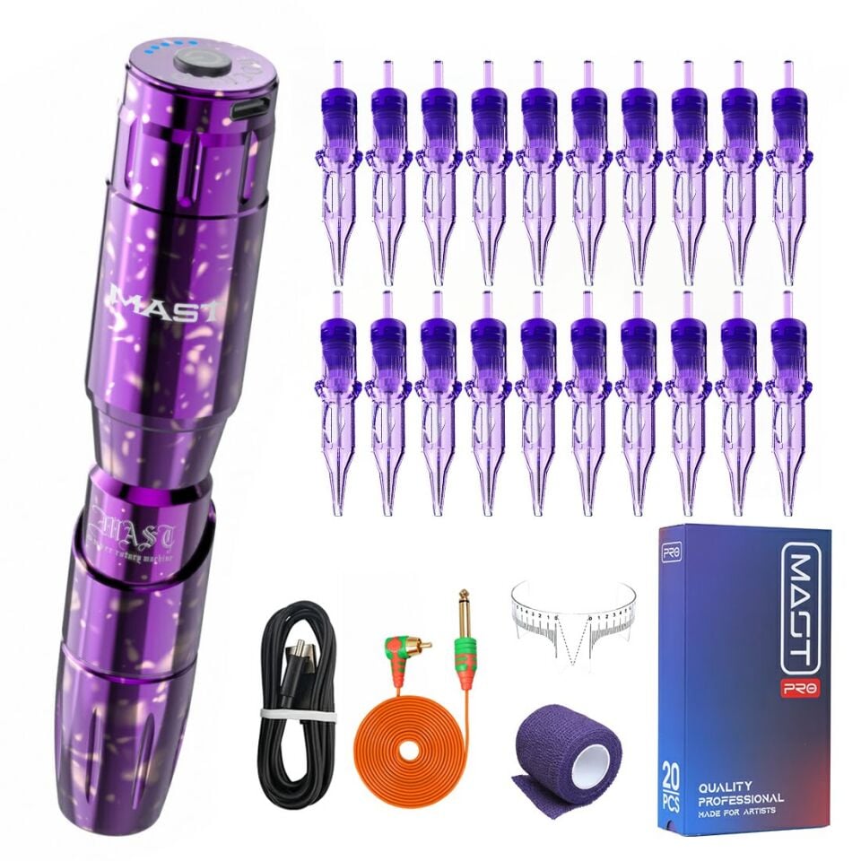 Mast Tour pen wireless kalıcı makyaj ve Dövme makinesi seti