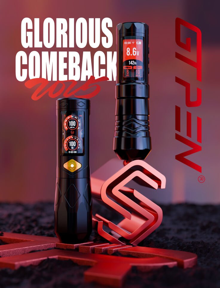 AVA GT PEN GTR Pen dövme makinesi , Wireless Pen Dövme Makinesi 2.5-5.0mm