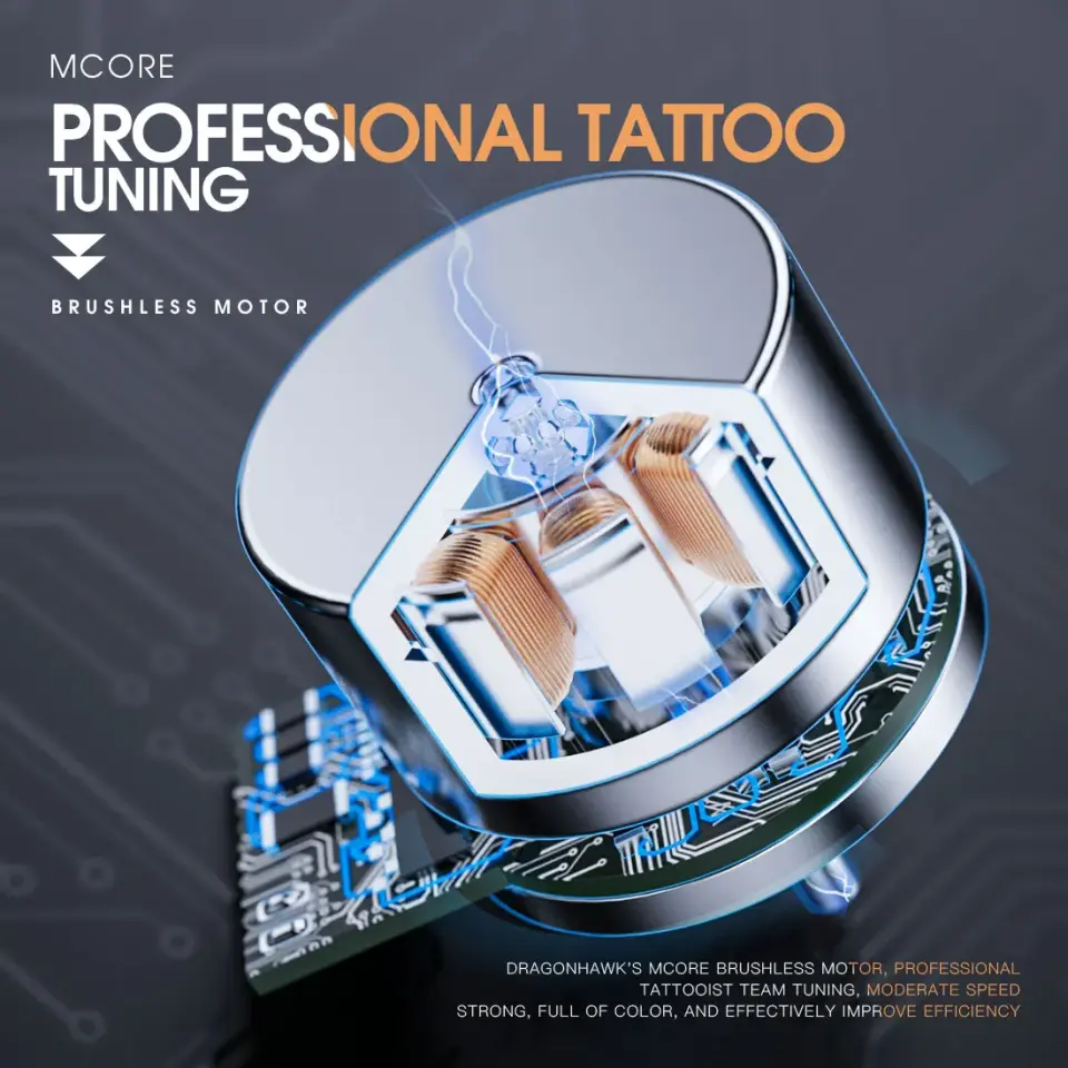 Dragonhawk X7 Wireless Dövme Makinesi | Akıllı Ekran & Kablosuz Özgürlük