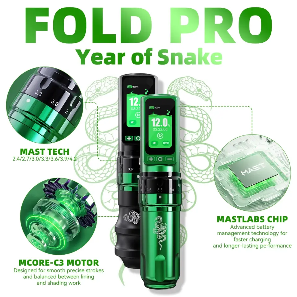 Dragonhawk ''Year of the Snake'' Special Edition WQP-080 - Kablosuz Dövme Makinesi