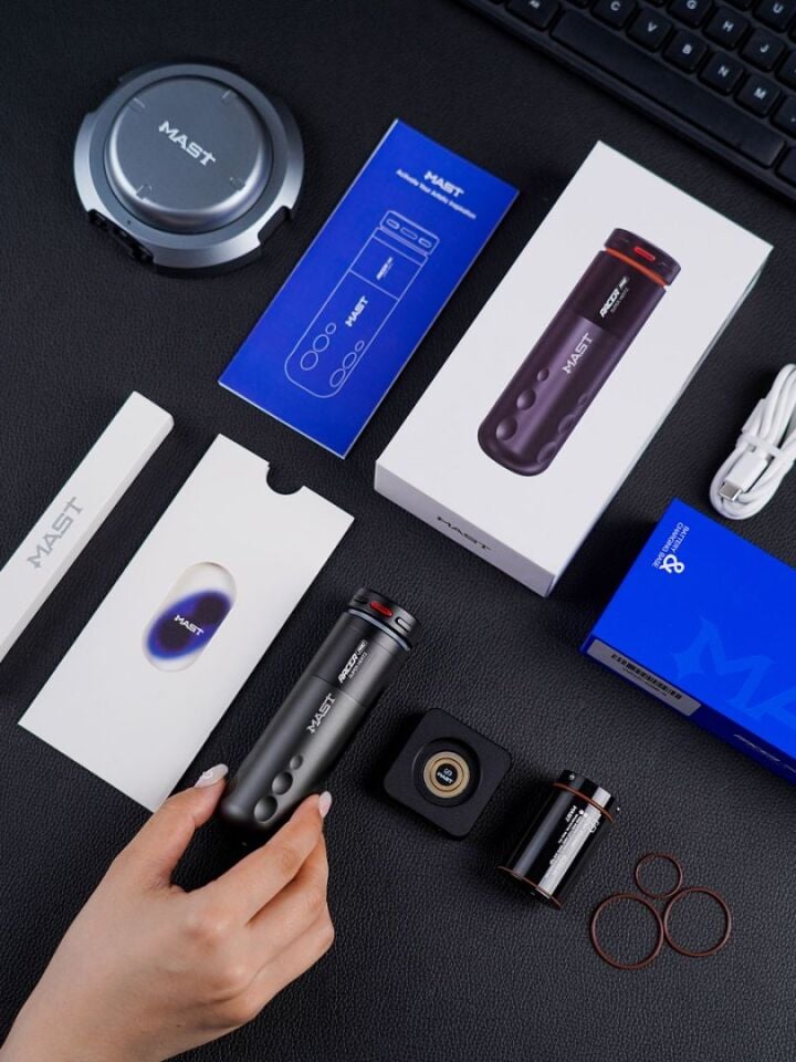 Mast Racer Pro Kablosuz Pen Dövme Makinesi 2 Bataryalı - 4.2mm Stroke