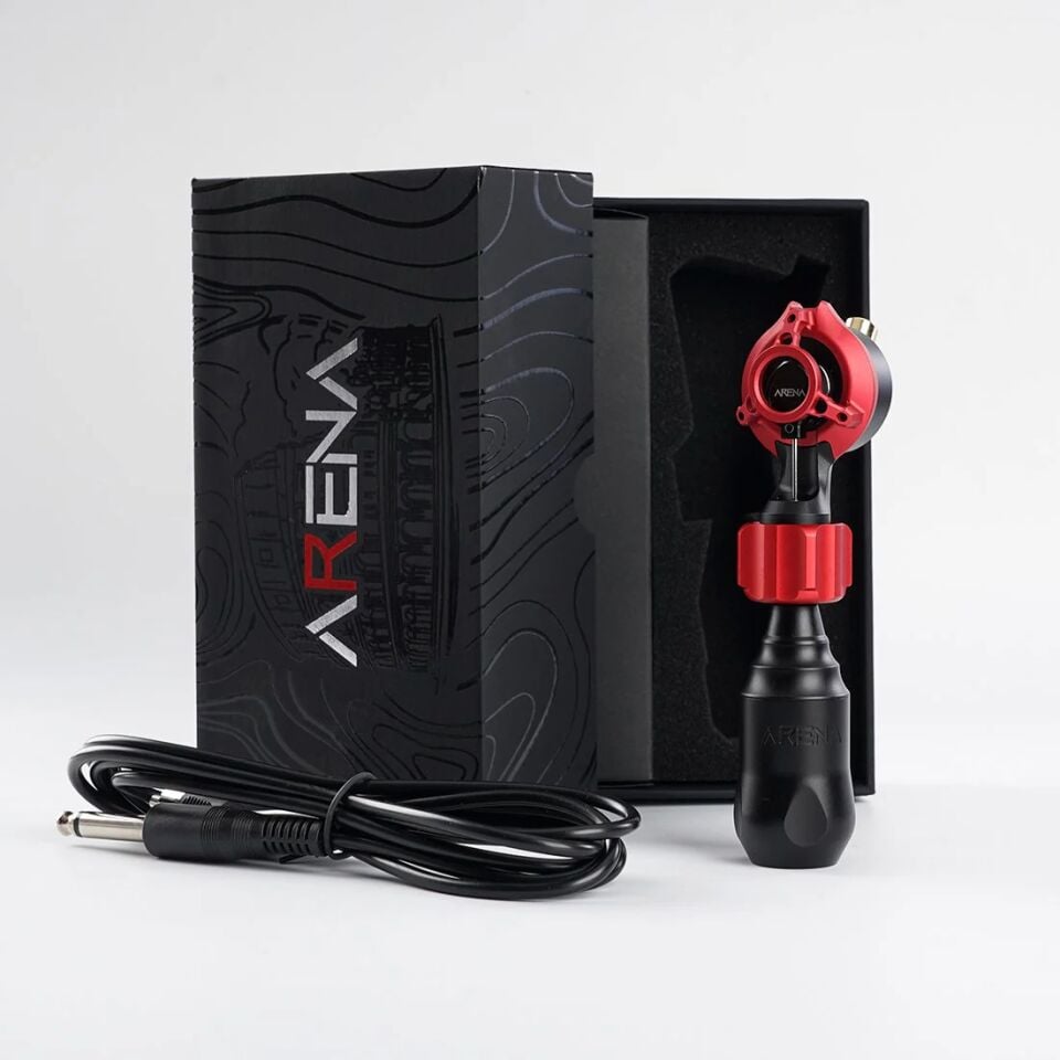 Arena Yeni Nesil Rotary Pen Dövme Makinesi - Black/Red