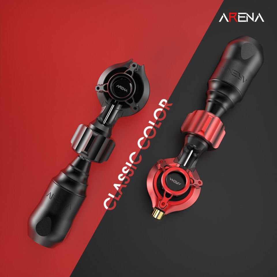 Arena Yeni Nesil Rotary Pen Dövme Makinesi - Black/Red