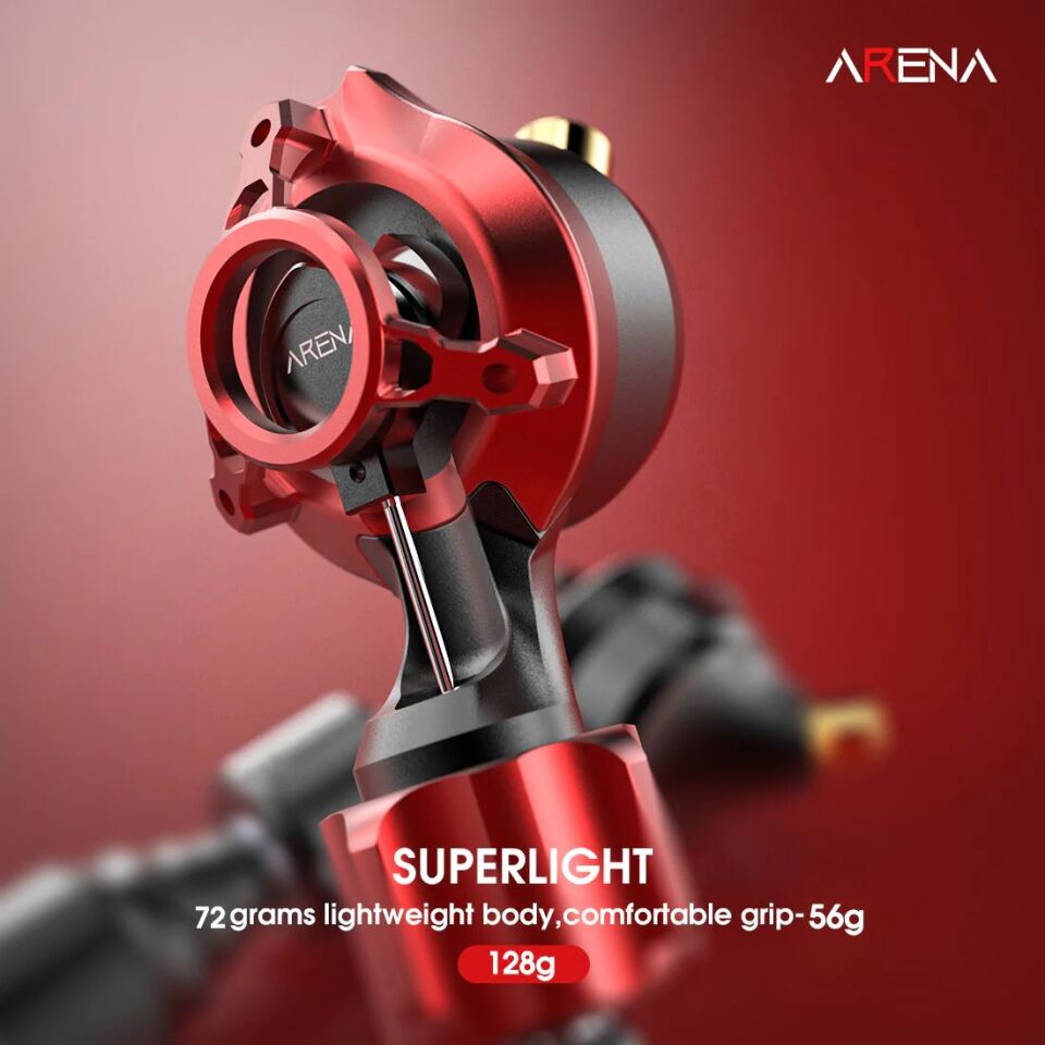 Arena Yeni Nesil Rotary Pen Dövme Makinesi - Black/Red