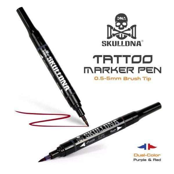 Skulldna Tattoo Marker Pen - Profesyonel Serbest El Dövme Markörü