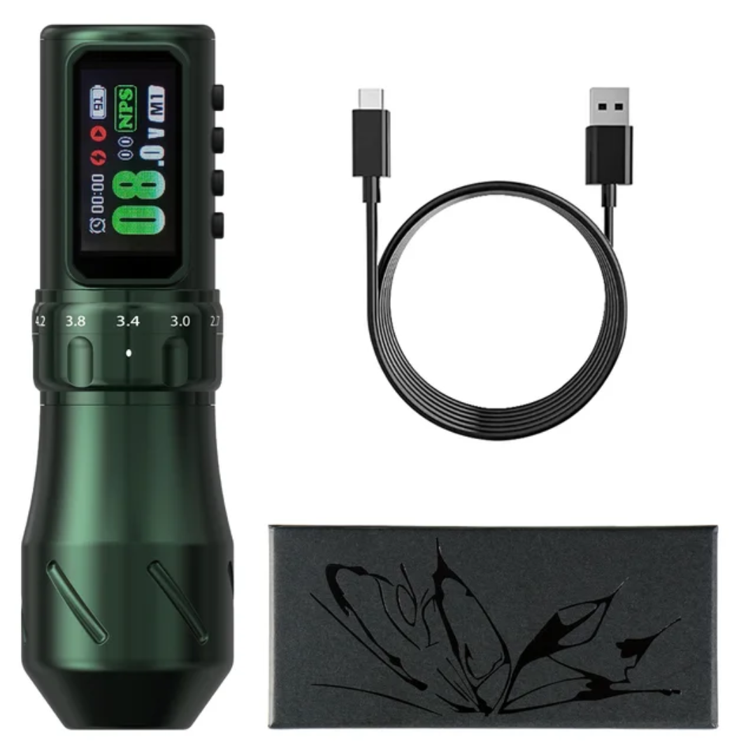 TREX F150 2200mAh 2.3-4.5mm Ayarlanabilir İğne Boyu Profesyonel Kablosuz Dövme Makinesi