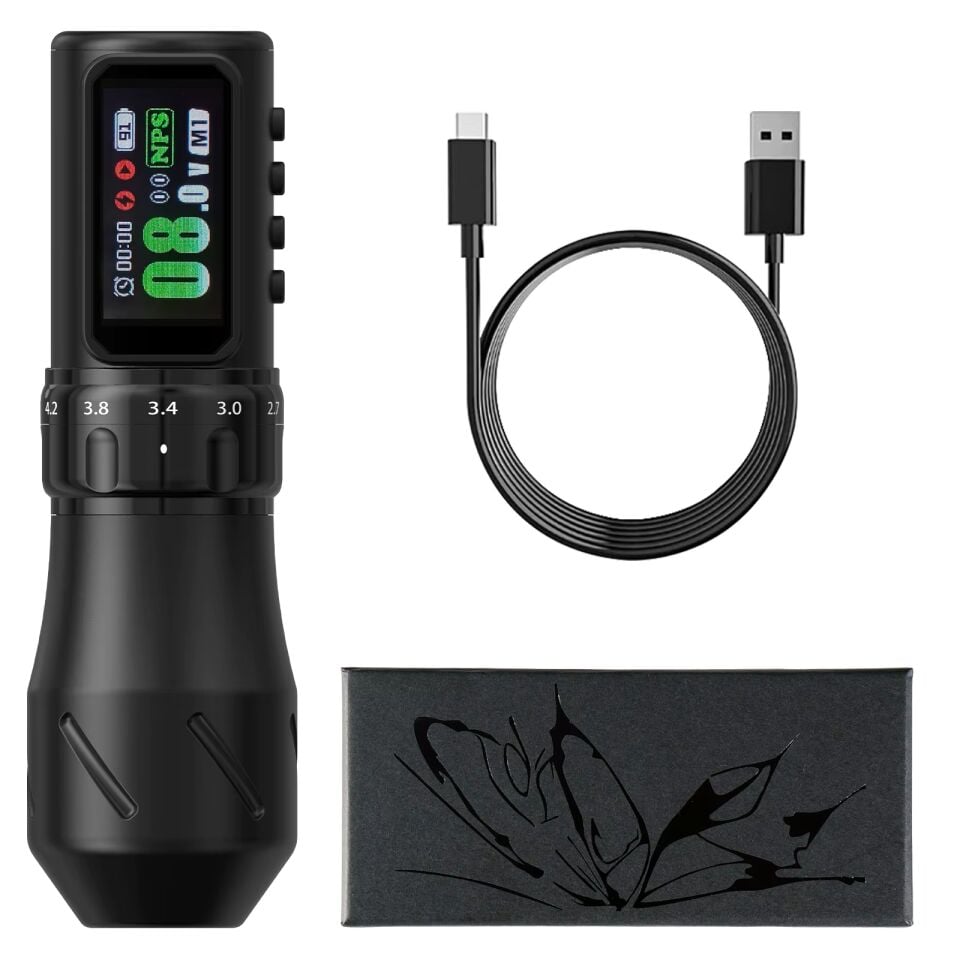 TREX F150 2200mAh 2.3-4.5mm Ayarlanabilir İğne Boyu Profesyonel Kablosuz Dövme Makinesi