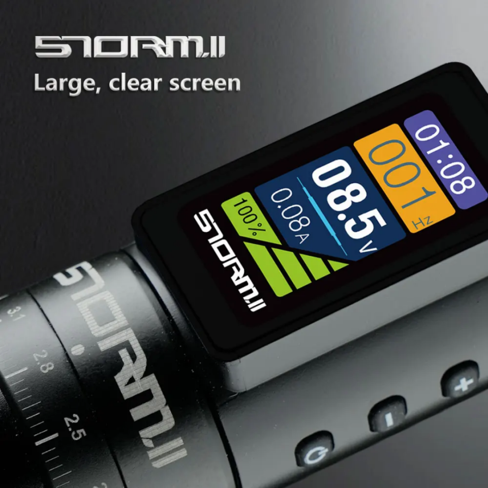STORMII F160 2200mAh 2.3-4.5mm Ayarlanabilir İğne Boyu Profesyonel Kablosuz Dövme Makinesi