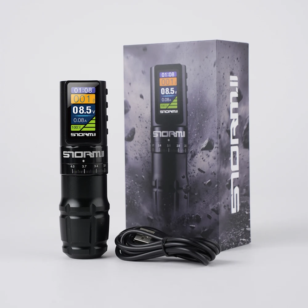 STORMII F160 2200mAh 2.3-4.5mm Ayarlanabilir İğne Boyu Profesyonel Kablosuz Dövme Makinesi