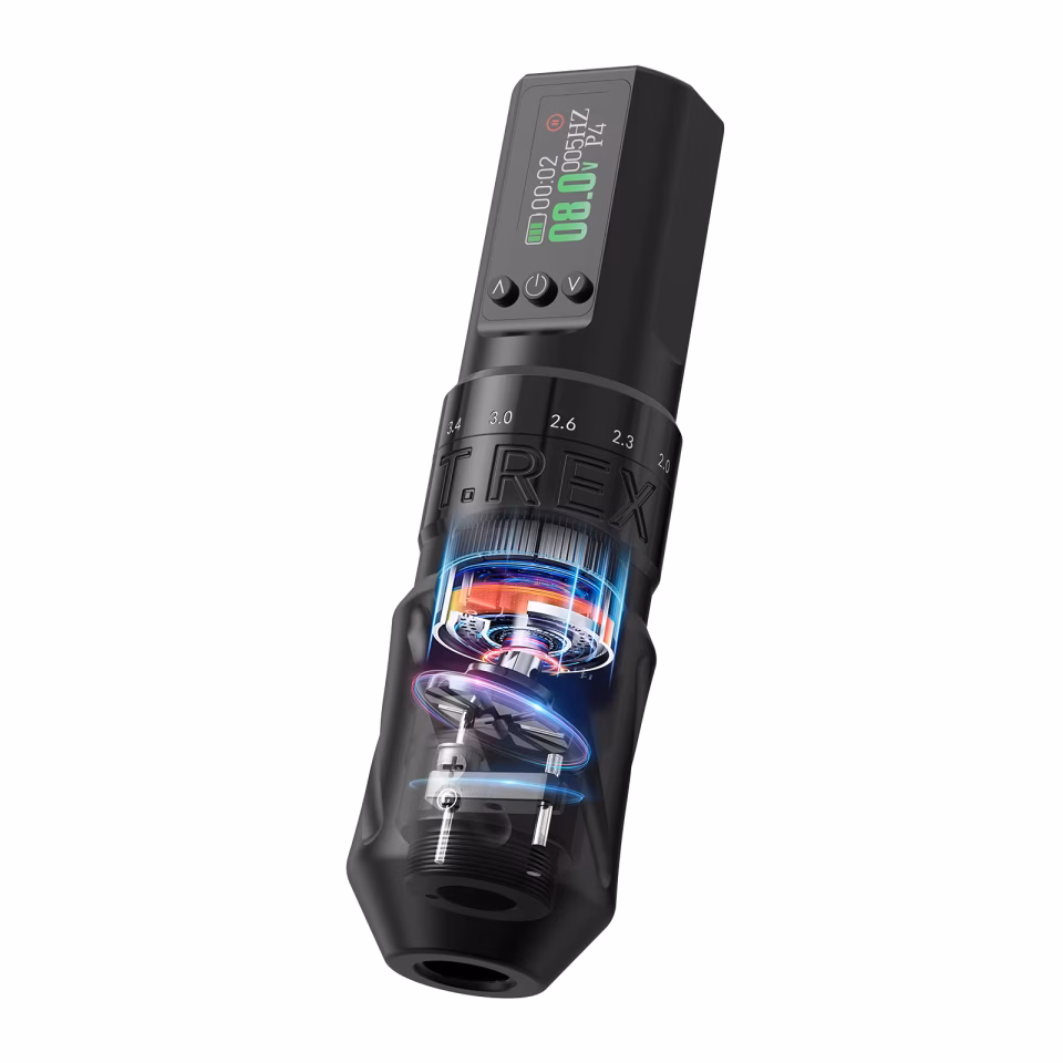 TREX V1 1600mAh 2.0-4.2mm Ayarlanabilir İğne Boyu Profesyonel Kablosuz Dövme Makinesi