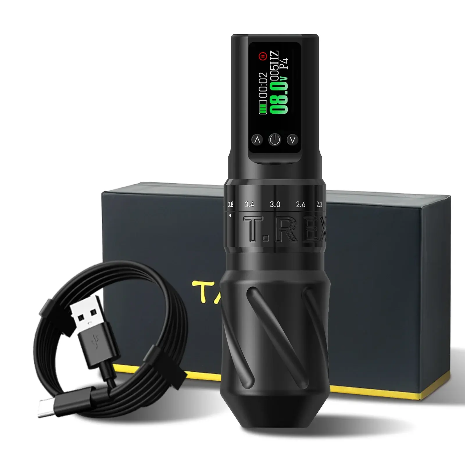 TREX V1 1600mAh 2.0-4.2mm Ayarlanabilir İğne Boyu Profesyonel Kablosuz Dövme Makinesi