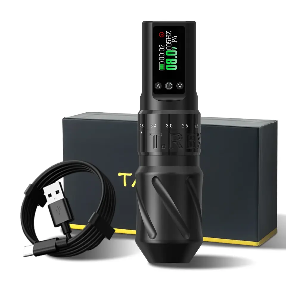 TREX V1 1600mAh 2.0-4.2mm Ayarlanabilir İğne Boyu Profesyonel Kablosuz Dövme Makinesi