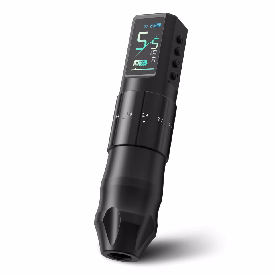 XNET Nebula Kablosuz Dövme Makinesi Pen – 1600 mAh Pil, 7 Kademeli Ayarlanabilir Stroke (2.0 mm - 4.2 mm), Dotwork Modlu Profesyonel Dövme makinesi