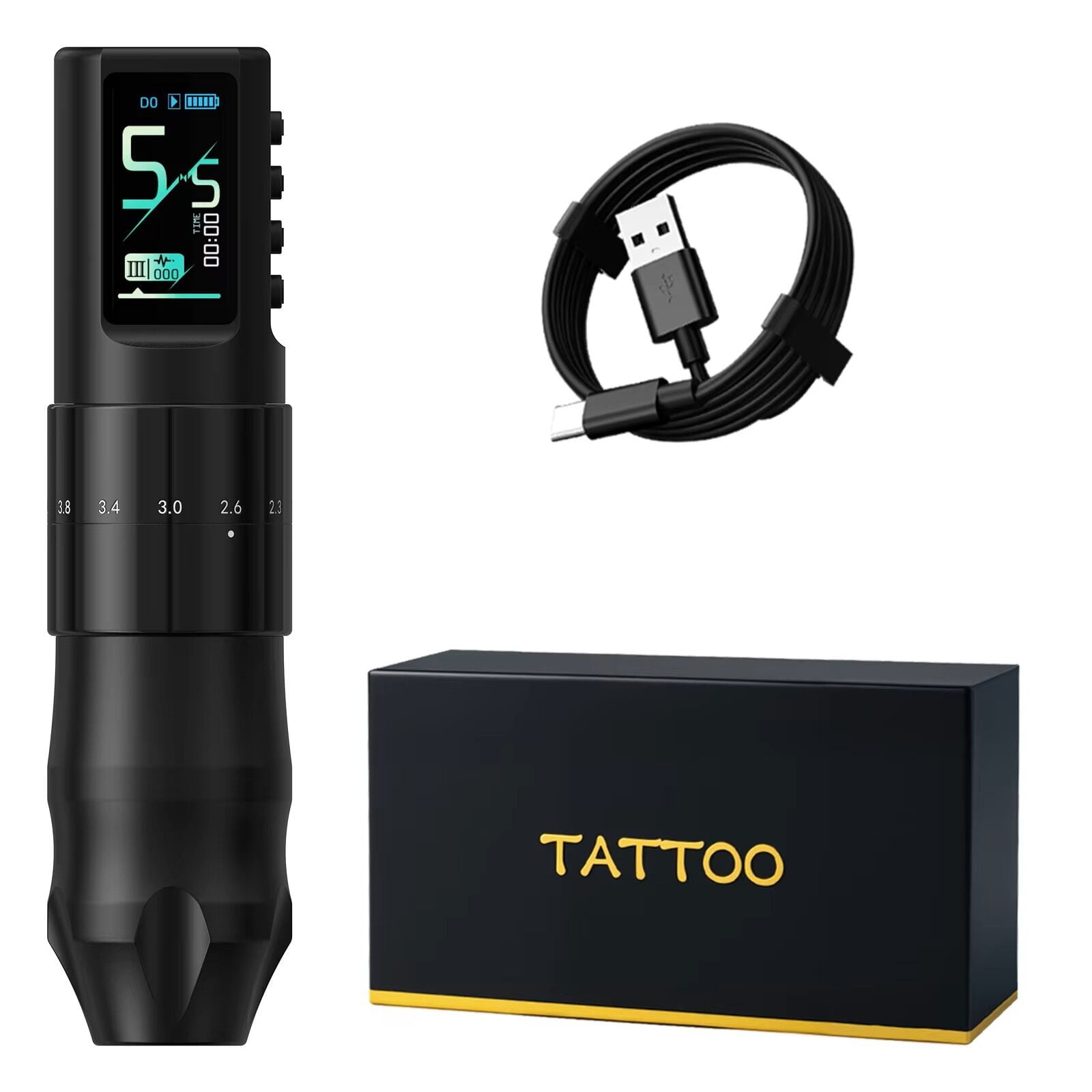 XNET Nebula Kablosuz Dövme Makinesi Pen – 1600 mAh Pil, 7 Kademeli Ayarlanabilir Stroke (2.0 mm - 4.2 mm), Dotwork Modlu Profesyonel Dövme makinesi