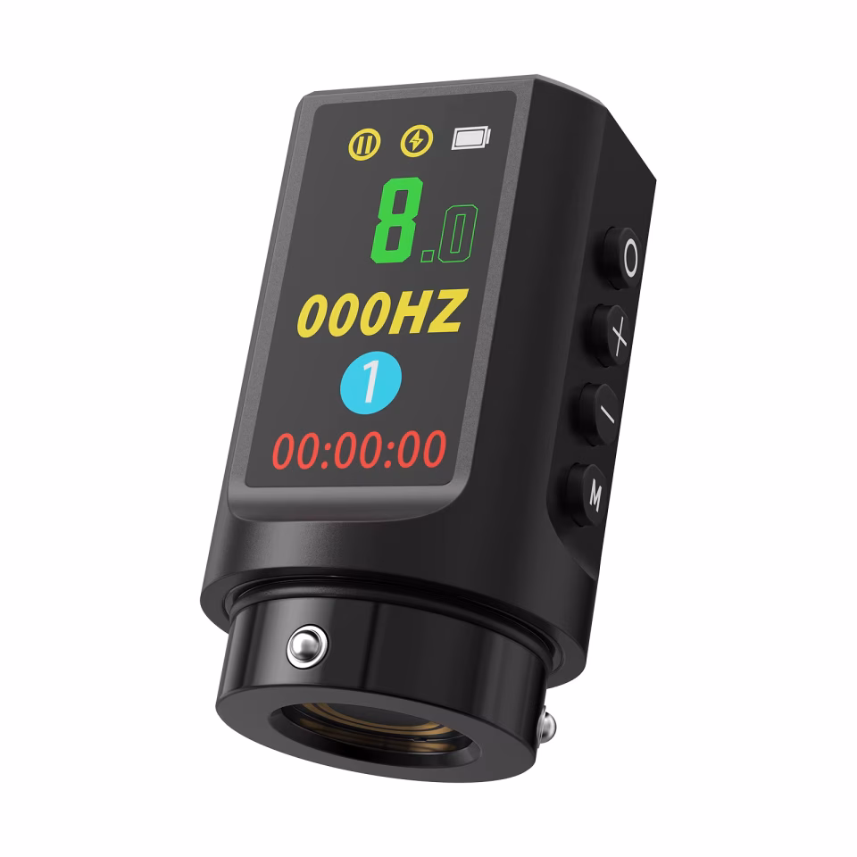 TREX ANKY Kablosuz Dövme Makinesi Pen – 1800 mAh Pil, 6 Kademeli Ayarlanabilir Stroke (2.3 mm - 4.2 mm), Fırçasız / Coreless Güçlü Motor ve LCD Ekranlı Dövme Kalemi