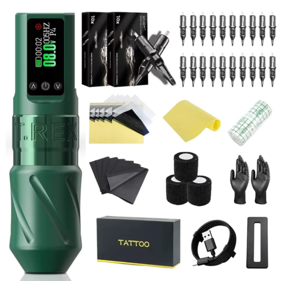 TREX V1 Wireless dövme makinesi seti - başlangıç dövme makinesi seti