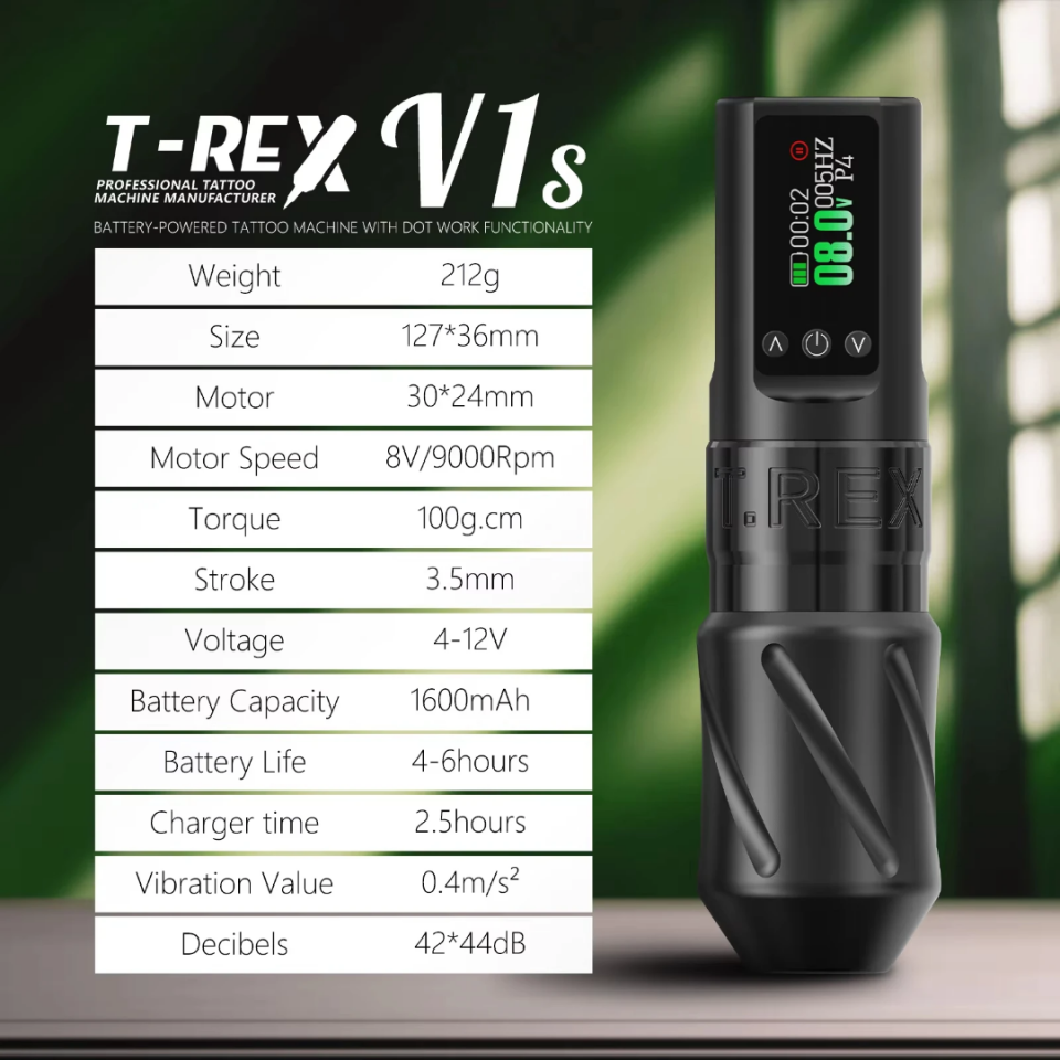 TREX V1 Wireless dövme makinesi seti - başlangıç dövme makinesi seti